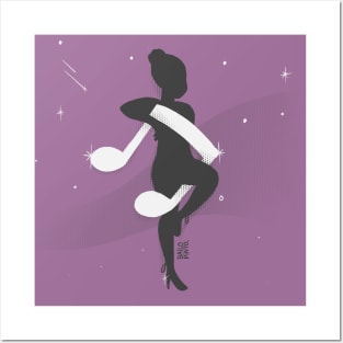 Ballerina with a note Posters and Art